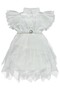 Beli Belted Tulle Dress for 6-12 Years - White - 2