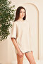 Women's 100% Cotton Oversize Fit Crew Neck Basic T-Shirt - 3