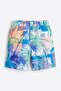 Boy's Patterned Shorts Swimsuit M00829 White - 3