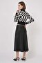 Women's Satin Black Skirt - 5