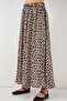 Women's Leopard Patterned Brown Skirt - 7