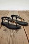 Women's T-Strap Ankle Strap Flat Bottom Metallic Faux Leather Sandals Casual Comfortable Modern Stylish