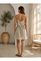 Summer Breeze Women's Button Detailed Loose Cut Strappy Mini Dress - 4