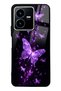 Vivo Y22S Purple Galaxy Butterfly Design Glossy Phone Case