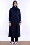 Adjustable Waist Elasticated Maternity Pajama Set with Hijab Effortt - Navy Blue - 3