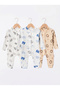 3-Piece Baby Long Romper Set |   Baby Boy |   100% Cotton Rib |   Blue-Grey - 5