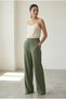 Women's Strawberry Fabric Wide-Leg High-Waist Elastic Pocket Comfortable Fit Pants - 3