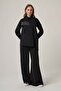 Women's Chain Detailed Long Sleeve Shirt Black 31433 - 3
