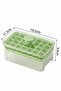 Double Ice Mold with Press Function |   Ice Storage Box with Container and Lid |   Square Ice Cube Making Container |   10X20 cm - 3