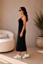 Crocheted Shoulder Straps Blouse Dress with Back Slit - 2
