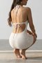 Women's Summer Pareo Openwork 100% Cotton Knitwear Dress Beach Dress Bikini Top - 6