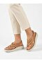 Women's Tan Inner and Outer Genuine Leather Orthopedic Soft Sole Daily Sandals
