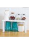 1-Piece Kitchen Shelf Insert Organizer, Stackable Counter Spice Storage Rack Metal Space Saver, White - 6