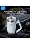 Temp Guard Vacuum Insulated Travel Mug – 180° Rotating Handle, 24H Cold & 12H Hot Retention, Leak-Proof Lids - 6
