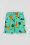 Baby Boy Shorts Pajama Set Safari Themed Cute Animals Patterned 4 Months - 1 Year Old, Ye - 3