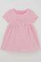 Girl's Dress with Floral Embroidery, Elastic Sleeves and Bow Accessory, 1-4 Years Old, Pink