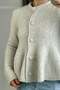 Women's Flounce Soft Knitwear Cardigan Gray - 4