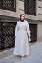 Women's Double Line Detail Dress White - 2