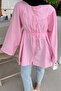 Tie-Detail Hijab Shirt Pink - 3