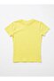 Crew Neck Knitted Slim Fit T-Shirt Yellow - C530 - 8