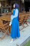Gabardine Vest-Skirt Double Hijab Set Blue - 2