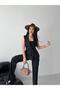 Double-Breasted Sleeveless Jacket and Palazzo Pants Two-Piece Set Women - 2