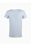 Men’s Round Neck T-Shirt – Ballad Blue with Yellow Stripe - 3