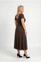 Women's Brown Plus Size Oysho Fabric Cross Back Dress Hzl26W-Zss19361 - 3