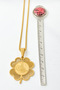 Gold Color Ayetel Kürsi & Ottoman Emblem Clover Design Thick Doc Stainless Steel Necklace - 3