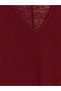 Lcw Everyday Burgundy V-Neck Women's T-Shirt - 7