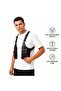 Unisex Black Leather Look Crossbody Multi-Pocket Harness Chest Bag – Adjustable Strap - 2