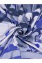 Retro Floral Patterned Viscose Scarf Indigo - 2