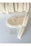 14 Meters, Heart Patterned, 2 cm Wide, Cotton Raw Natural Color, Guipure, Ribbon, Edge, Strip