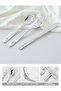 Cutlery Set, Reusable Plastic Silverware, 75 Utensils Heavy-Duty Tableware (Silver) - 4
