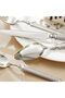Retro Rope-Pattern Silverware Set, 40-Piece Flatware Set Cutlery Set Forged with Handcrafted Texture Handles 18/10 Stainless Steel, Dishwasher Safe - 6
