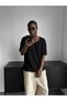 Men's Oversize Knitted Knitwear T-Shirt V-Neck Loose Comfortable Cut Breathable T-Shirt - 3