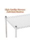 Heavy Duty Metal 2 Tier Trolley with Metal Wire Shelves Office Kitchen Storage and Transportation Chrome Plated 75 x 45 x 93 cm Heavy Duty Handle - 4