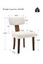 Mid Century Modern Dining Chairs Set of 2, Upholstered Linen Kitchen & Dining Room Chairs with Ergonomic Curved Backrest, Solid Wood Legs, Farmhouse Accent Chair for Home, Apartment - 2