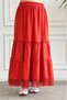 Layered Skirt with Lace Detail at the Hem - 3