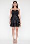 Women's Black Degaje Collar Backless Mini Satin Evening Dress - 2