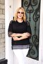 Plus Size Lace Blouse with Sleeves and Skirt - 6