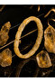 Men's Yellow Rutil Quartz Natural Stone Bracelet Flexible Design Stone Bracelet