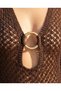 Summer Gold Ring Detailed Knitwear Dress - 3