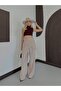 Premium Trend Modal Wide-Legged Trousers with Shawl and Sequin Detail