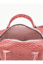 Patterned Pink Patent Leather Shk184 Faux Leather, Single Compartment with Zipper, Strap, Hand, Arm and Shoulder Bag - 7