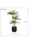 شجرة نخل اصطناعية حوض بلاستيك { ارتفاع 120 سم } - 3