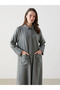 Khaki Shirt Collar Linen Look Women's Ferace - 2