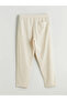 Beige Relax Fit Linen Look Men's Trousers - 4