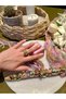 Gold Purple Stone Curved Anti-Tarnish Adjustable Anti-Tarnish Ring - 2