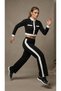 Women's White Garnished Buttoned Black Color Fit Sports and Classic Double Suit High Waist - 5